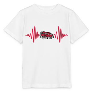 Puls Steak Grillmeister Barbecue - T-shirt bio MINI CREATOR Stanley/Stella Enfant - blanc - Devant - Maike (125cm)