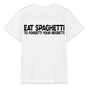 Eat Spaghetti To Forgetti Your Regretti 7 - Stanley/Stella Kinder T-Shirt MINI CREATOR  - Weiß - Vorne - Maike (125cm)