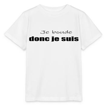 Tshirt Humour Je Boude Donc Je Suis - T-shirt bio MINI CREATOR Stanley/Stella Enfant - blanc - Devant - Maike (125cm)