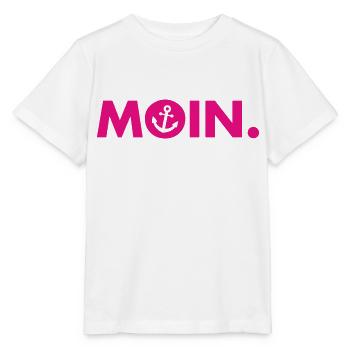 Moin - Guten Morgen - Nordsee - Ostsee - Anker - Stanley/Stella Kinder T-Shirt MINI CREATOR  - Weiß - Vorne - Maike (125cm)