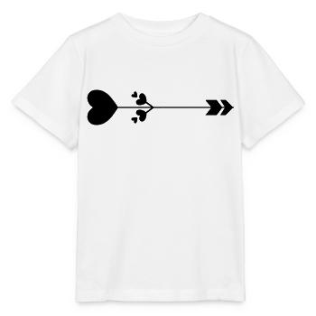 Herz-Pfeil - Stanley/Stella Kinder T-Shirt MINI CREATOR  - Weiß - Vorne - Maike (125cm)