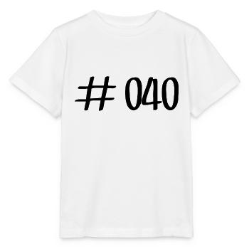 #040 - 040 - Vorwahl - Hamburg - Elbe - Alster - Stanley/Stella Kinder T-Shirt MINI CREATOR  - Weiß - Vorne - Maike (125cm)