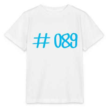 #089 - 089 Vorwahl München Telefon telefonieren - Stanley/Stella Kinder T-Shirt MINI CREATOR  - Weiß - Vorne - Maike (125cm)