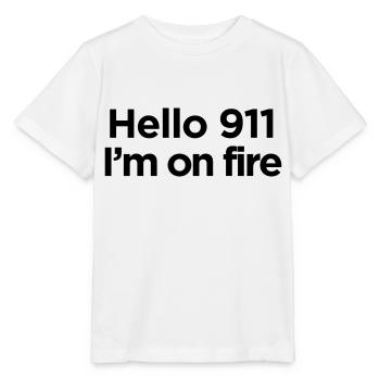 ICH BIN IN FLAMMEN - Stanley/Stella Kinder T-Shirt MINI CREATOR  - Weiß - Vorne - Maike (125cm)