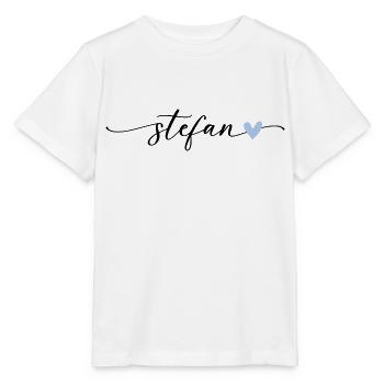 Stefan Name Calligraphy Font - Stanley/Stella MINI CREATOR Kids’ T-Shirt - white - Front - Maike (125cm)