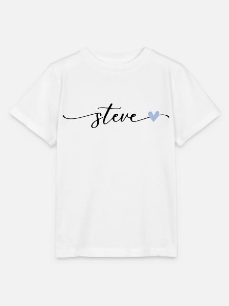 Steve Name Kalligrafie Schrift - Stanley/Stella Kinder T-Shirt MINI CREATOR - Weiß