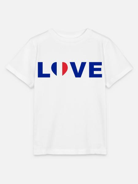 Liebe Frankreich Herz Design - Stanley/Stella Kinder T-Shirt MINI CREATOR - Weiß