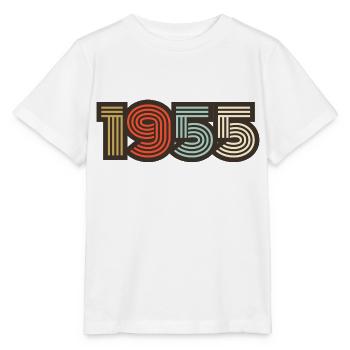 1955 rétro vintage - T-shirt bio MINI CREATOR Stanley/Stella Enfant - blanc - Devant - Maike (125cm)