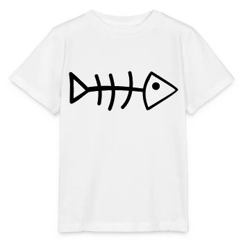 fish bones - Stanley/Stella MINI CREATOR Kids’ T-Shirt - white - Front - Maike (125cm)