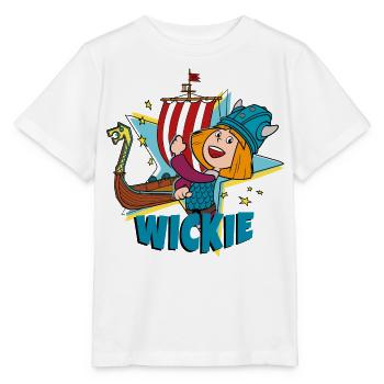 Wickie Und Die Starken Männer Wikingerschiff - Stanley/Stella Kinder T-Shirt MINI CREATOR  - Weiß - Vorne - Maike (125cm)