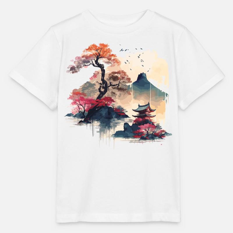 Art japonais - T-shirt bio MINI CREATOR Stanley/Stella Enfant - blanc