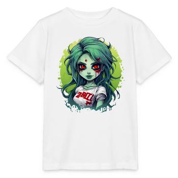 Zombie Cheerleaderin - Stanley/Stella Kinder T-Shirt MINI CREATOR  - Weiß - Vorne - Maike (125cm)