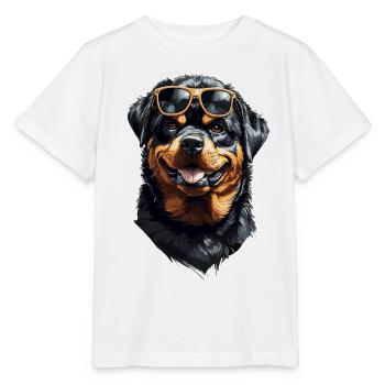 Cooler Rottweiler Freund Begleiter Hunde Design - Stanley/Stella Kinder T-Shirt MINI CREATOR  - Weiß - Vorne - Maike (125cm)