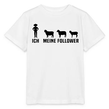 ich meine follower schafe - Stanley/Stella Kinder T-Shirt MINI CREATOR  - Weiß - Vorne - Maike (125cm)