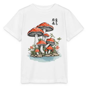 Magic Mushroom Vintage Ukiyo-E Goblincore - Stanley/Stella MINI CREATOR Kids’ T-Shirt - white - Front - Maike (125cm)