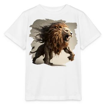 Powerful and Fierce Lion - Stanley/Stella MINI CREATOR Kids’ T-Shirt - white - Front - Maike (125cm)