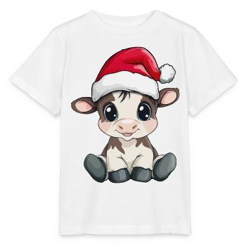 Cow Christmas Cute Cute Xmas Christmassy - Stanley/Stella MINI CREATOR Kids’ T-Shirt - white - Front - Maike (125cm)