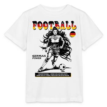German Fußballspielerin Shirt: Taktik und Timing - Stanley/Stella Kinder T-Shirt MINI CREATOR  - Weiß - Vorne - Maike (125cm)