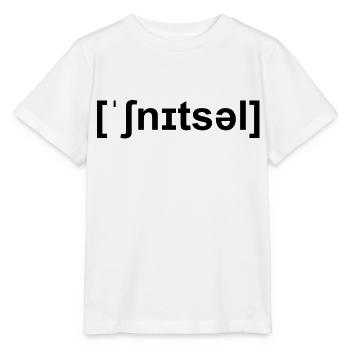schnitzel lautschrift - Stanley/Stella Kinder T-Shirt MINI CREATOR  - Weiß - Vorne - Maike (125cm)