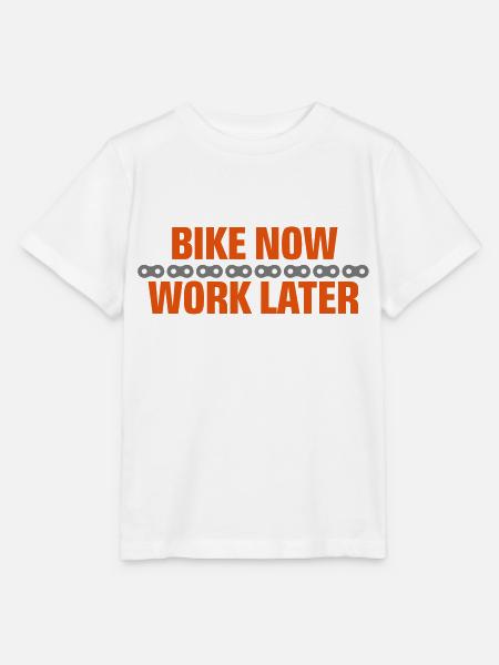 Bike now - work later - Stanley/Stella Kinder T-Shirt MINI CREATOR - Weiß