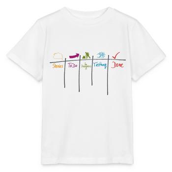 Kanban Board Agility Geschenk Prozess - Stanley/Stella Kinder T-Shirt MINI CREATOR  - Weiß - Vorne - Maike (125cm)