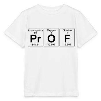 Pr-O-F (prof) - Full - Stanley/Stella Kinder T-Shirt MINI CREATOR  - Weiß - Vorne - Maike (125cm)