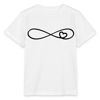 herz schleife unendlich endlos ewig grenzenlos ohn - Stanley/Stella Kinder T-Shirt MINI CREATOR  - Weiß - Vorne - Maike (125cm)