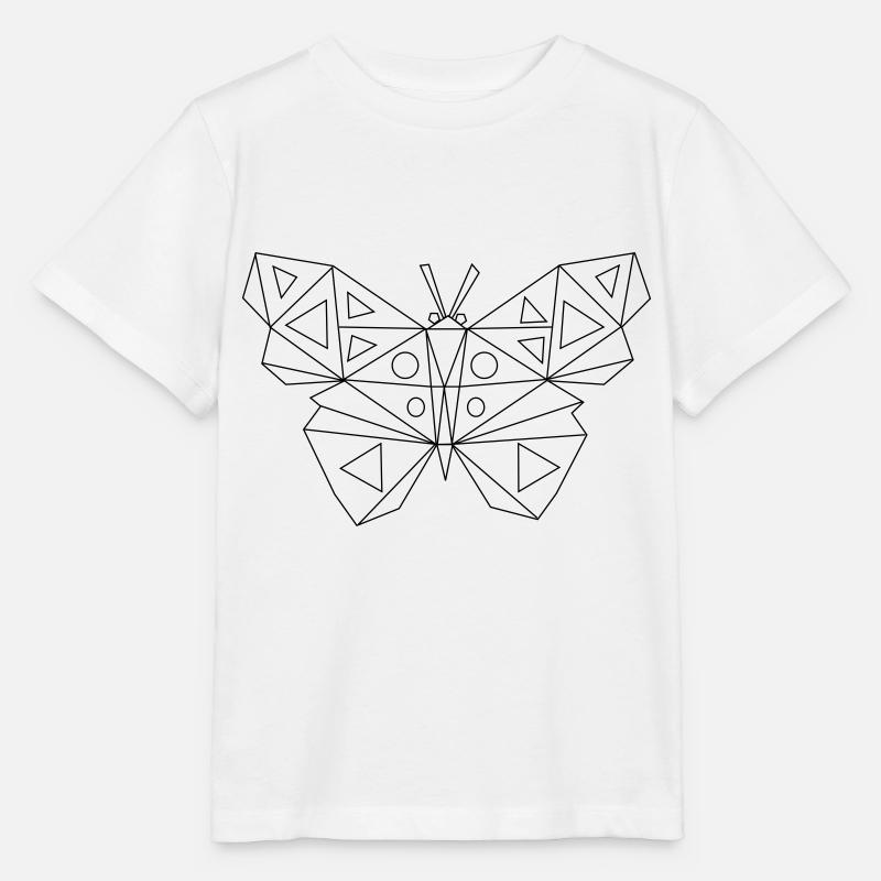Low Poly Art - Schmetterling - Stanley/Stella Kinder T-Shirt MINI CREATOR  - Weiß