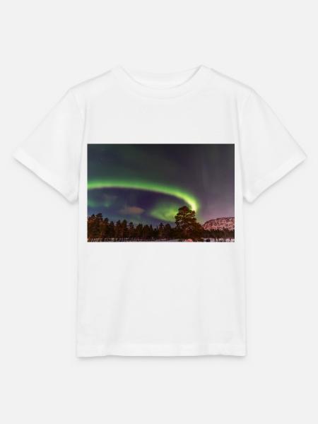 Norwegen 2019 Polarlicht - Stanley/Stella Kinder T-Shirt MINI CREATOR  - Weiß