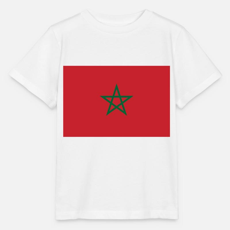 Drapeau Maroc / Moroccan flag - T-shirt bio MINI CREATOR Stanley/Stella Enfant - blanc