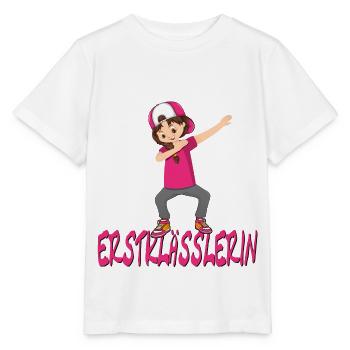 Erstklässler Dub Mädchen Einschulung Schülerin - Stanley/Stella Kinder T-Shirt MINI CREATOR  - Weiß - Vorne - Maike (125cm)