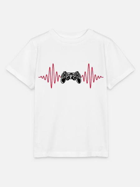 Puls Konsole Retro Controller - Stanley/Stella Kinder T-Shirt MINI CREATOR - Weiß