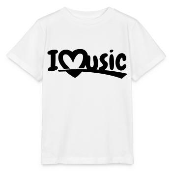I love music - Stanley/Stella MINI CREATOR Kids’ T-Shirt - white - Front - Maike (125cm)
