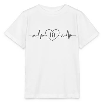 18. Geburtstag Herz 18 - Stanley/Stella Kinder T-Shirt MINI CREATOR  - Weiß - Vorne - Maike (125cm)