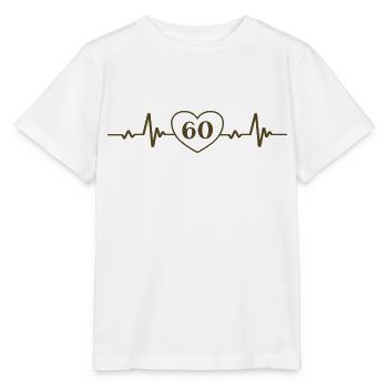60. Geburtstag Herz 60 - Stanley/Stella Kinder T-Shirt MINI CREATOR  - Weiß - Vorne - Maike (125cm)