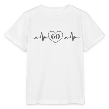 60. Geburtstag Herz 60 - Stanley/Stella Kinder T-Shirt MINI CREATOR  - Weiß - Vorne - Maike (125cm)