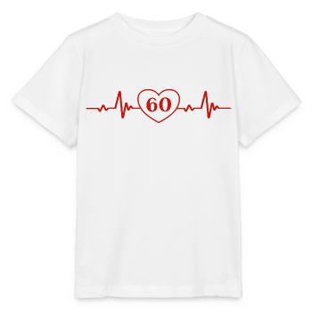 60. Geburtstag Herz 60 - Stanley/Stella Kinder T-Shirt MINI CREATOR  - Weiß - Vorne - Maike (125cm)