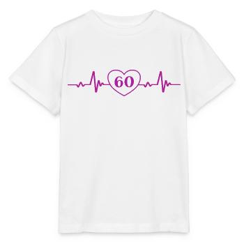 60. Geburtstag Herz 60 - Stanley/Stella Kinder T-Shirt MINI CREATOR  - Weiß - Vorne - Maike (125cm)