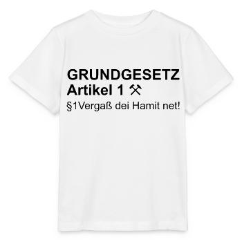 Erzgebirge Grundgesetz - Stanley/Stella Kinder T-Shirt MINI CREATOR  - Weiß - Vorne - Maike (125cm)