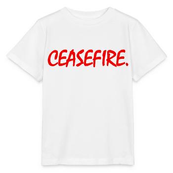 Ceasefire now - Stanley/Stella Kinder T-Shirt MINI CREATOR  - Weiß - Vorne - Maike (125cm)