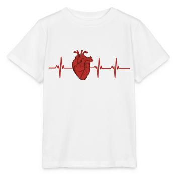 Battement de cœur - T-shirt bio MINI CREATOR Stanley/Stella Enfant - blanc - Devant - Maike (125cm)