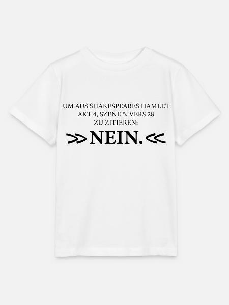 Zitat aus Shakespeares Hamlet NEIN - Stanley/Stella T-shirt MINI CREATOR til børn - hvid