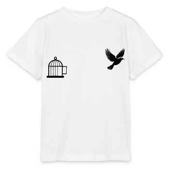 Vogelfrei - Freedom Bird - Stanley/Stella Kinder T-Shirt MINI CREATOR  - Weiß - Vorne - Maike (125cm)