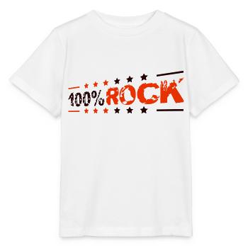 100 % Prozent Rock Heavy Metal Musik Text Logo Fun - Stanley/Stella Kinder T-Shirt MINI CREATOR  - Weiß - Vorne - Maike (125cm)
