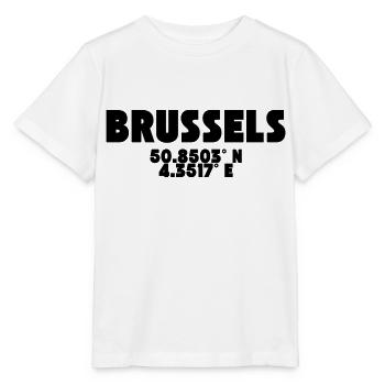 Bruxelles - Bruxelles / Design de t-shirt avec coordonnées - T-shirt bio MINI CREATOR Stanley/Stella Enfant - blanc - Devant - Maike (125cm)