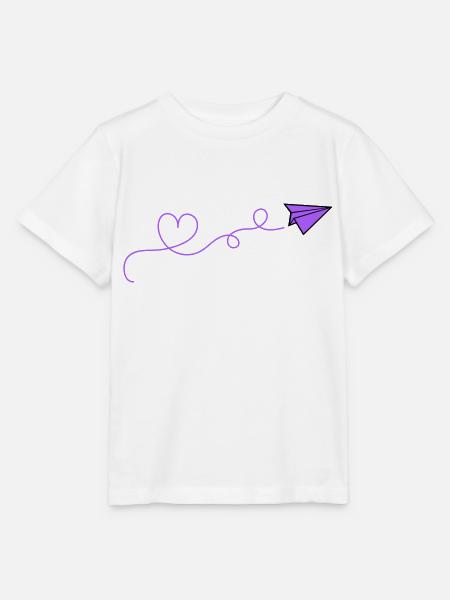 papierflieger herz - Stanley/Stella Kinder T-Shirt MINI CREATOR  - Weiß
