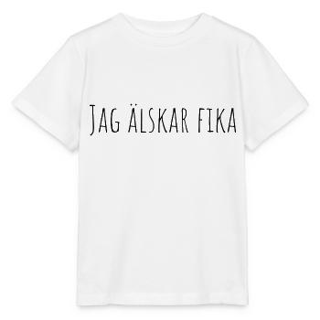 Jag älskar fika | Coffee Cake Calm Time-Out - Stanley/Stella MINI CREATOR Kids’ T-Shirt - white - Front - Maike (125cm)