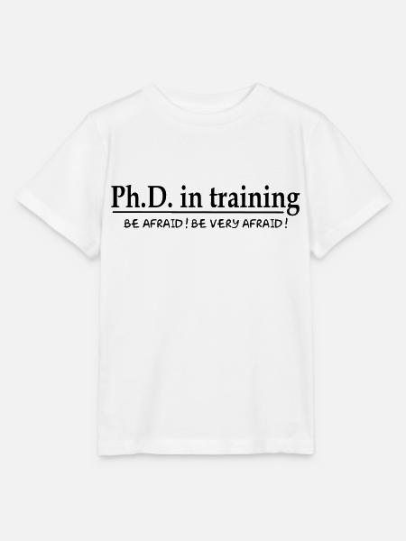 PhD in training - Stanley/Stella Kinder T-Shirt MINI CREATOR - Weiß