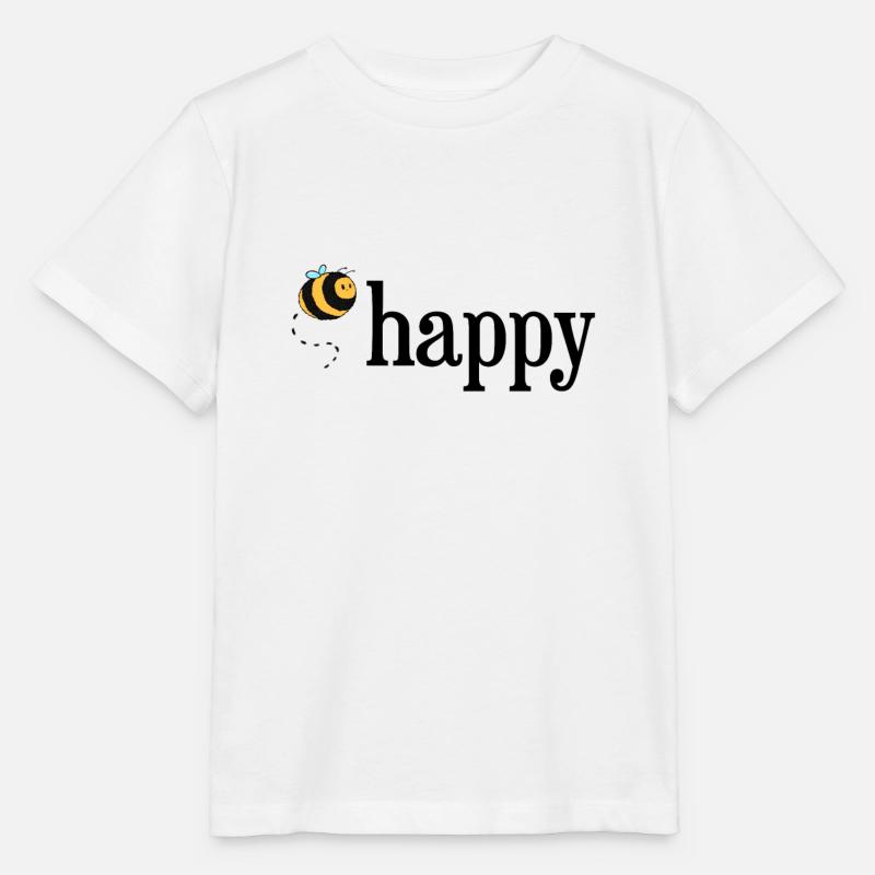 Abeille heureuse! - T-shirt bio MINI CREATOR Stanley/Stella Enfant - blanc