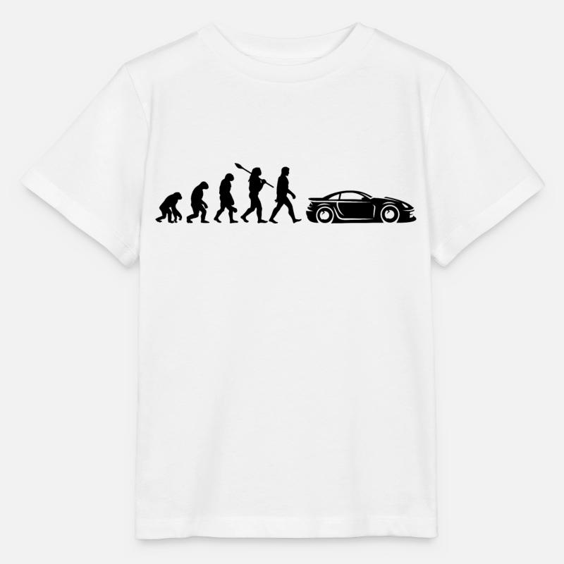 Voiture De Sport évolution - T-shirt bio MINI CREATOR Stanley/Stella Enfant - blanc